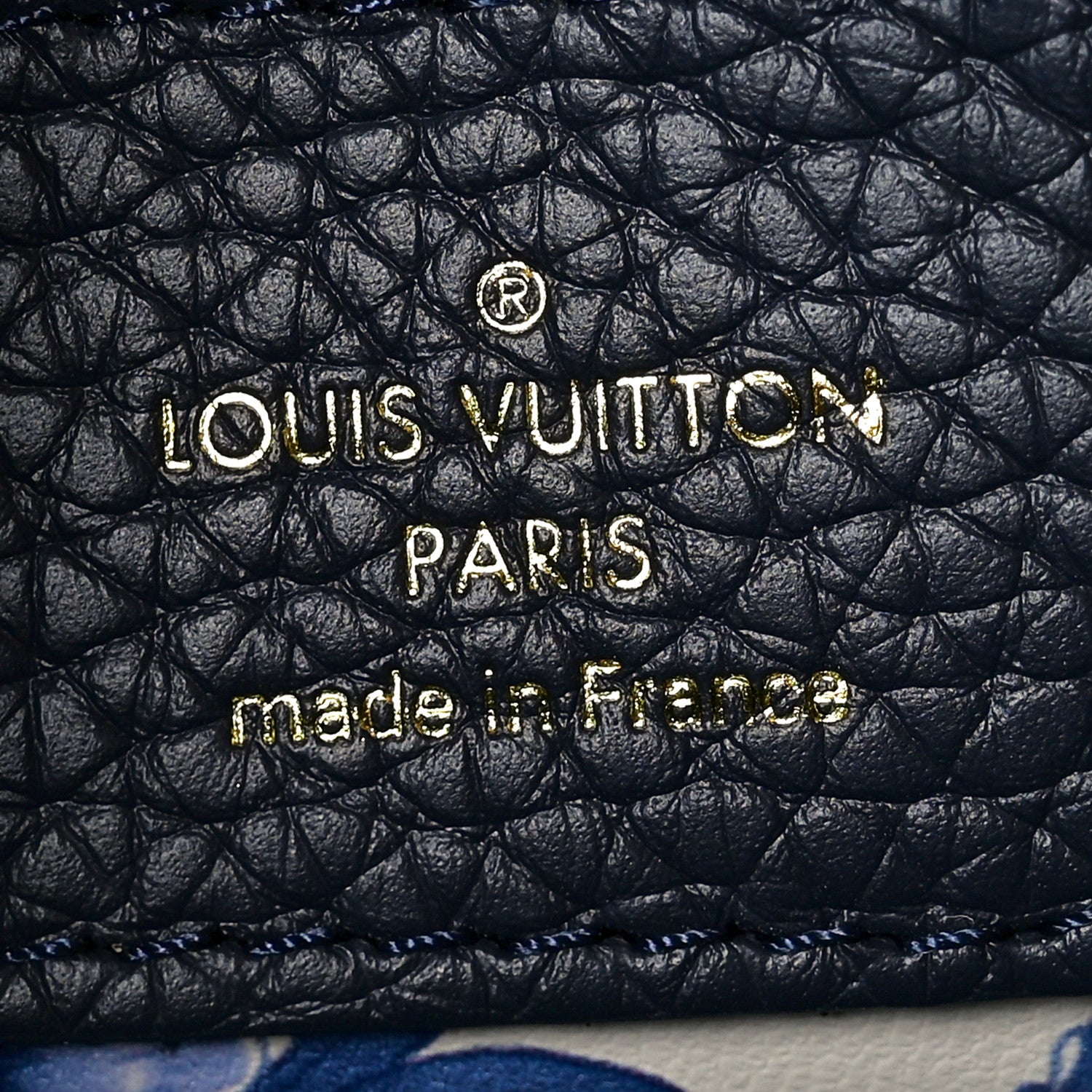 Louis Vuitton Taurillon Kintsugi Capucines MM Navy 5 of 8