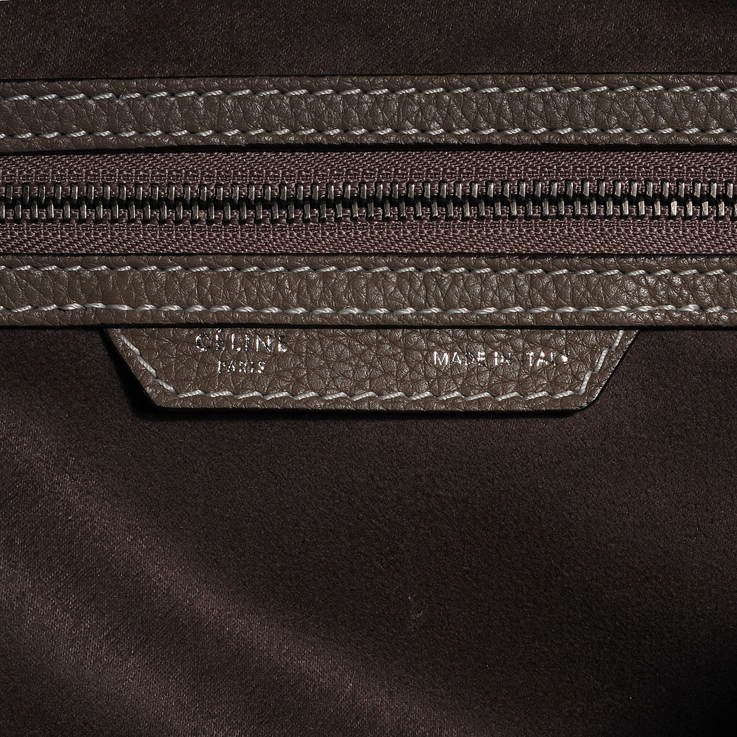 Drummed Calfskin Mini Luggage Souris