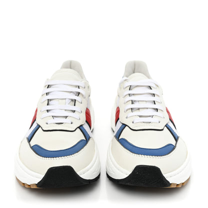 Bottega Veneta Calfskin Technical Mesh Speedster Sneakers 39 White Red Blue 2 of 8