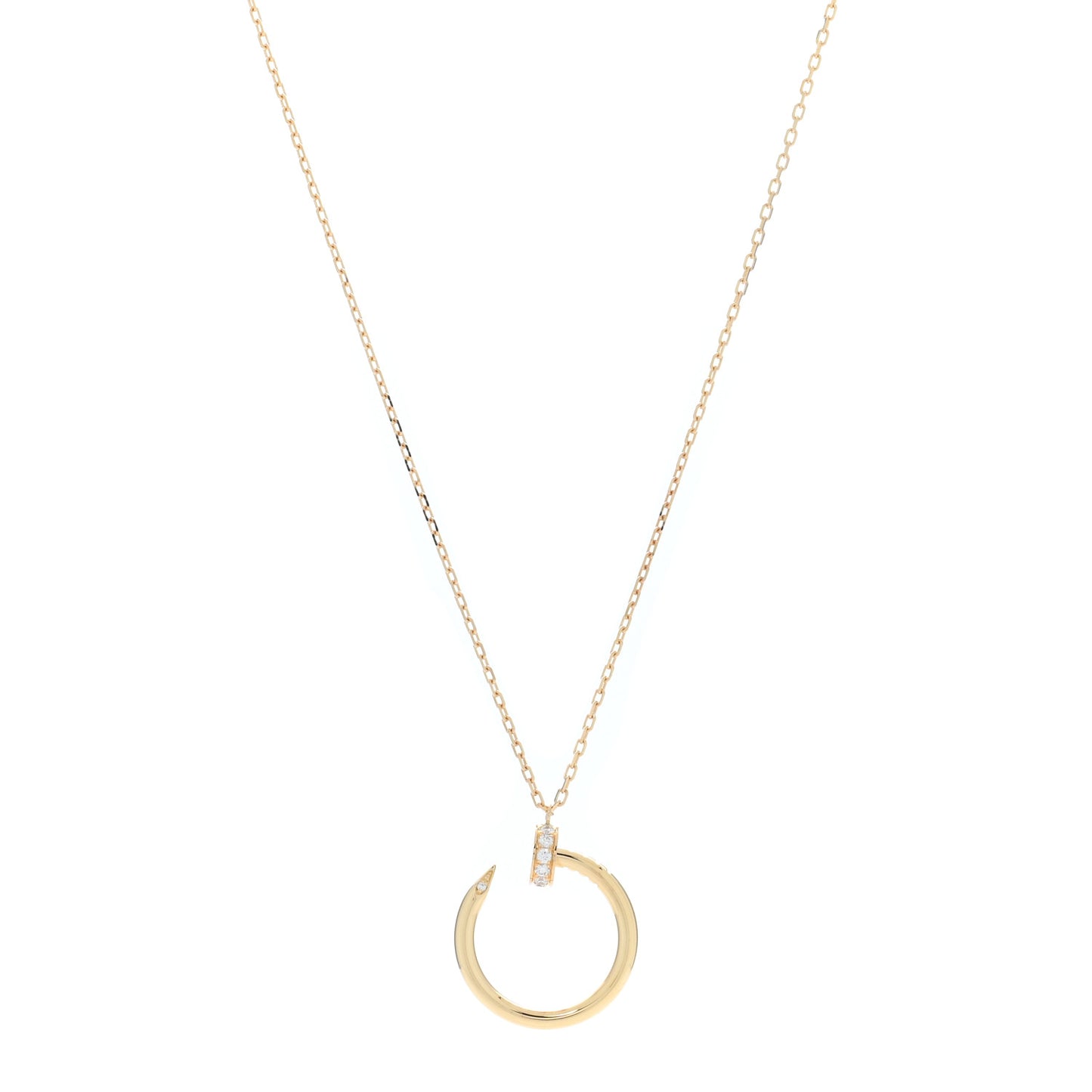 18K Yellow Gold Diamond Juste Un Clou Pendant Necklace