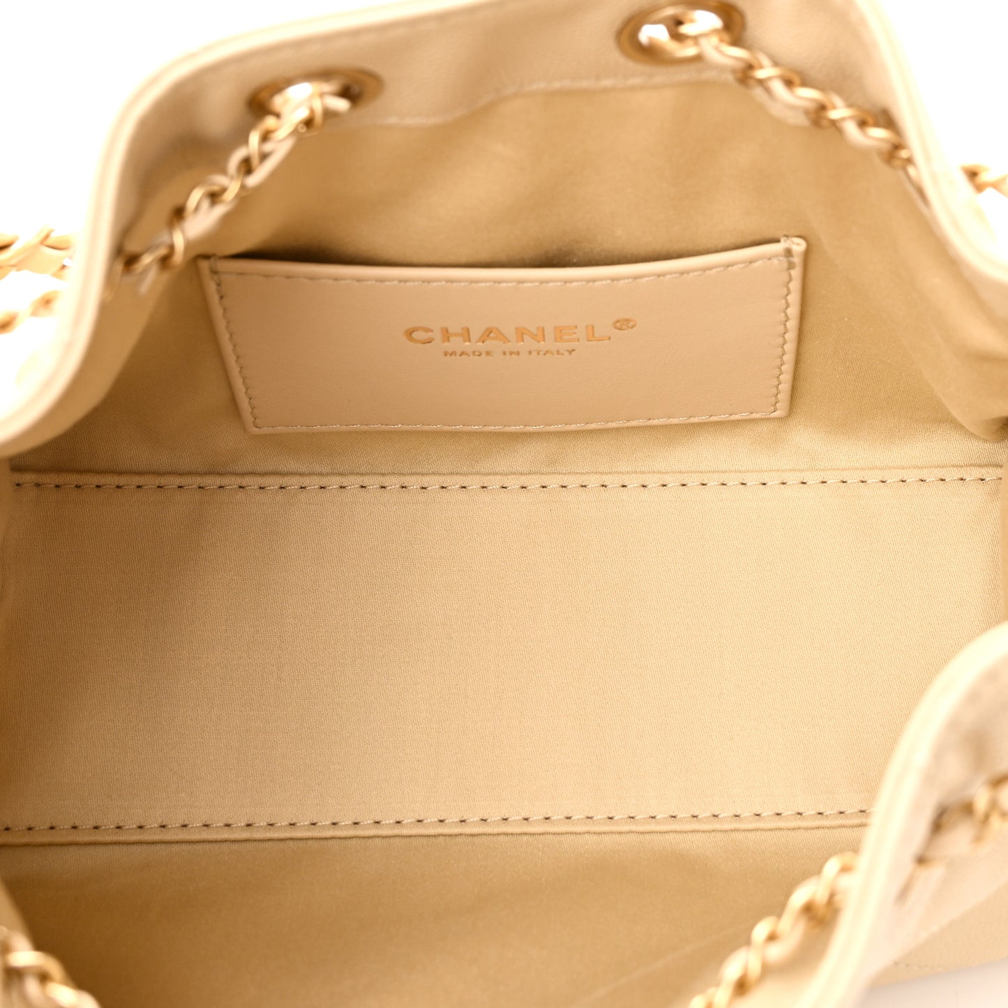 Caviar Quilted Mini Chanel 25 Handbag Beige