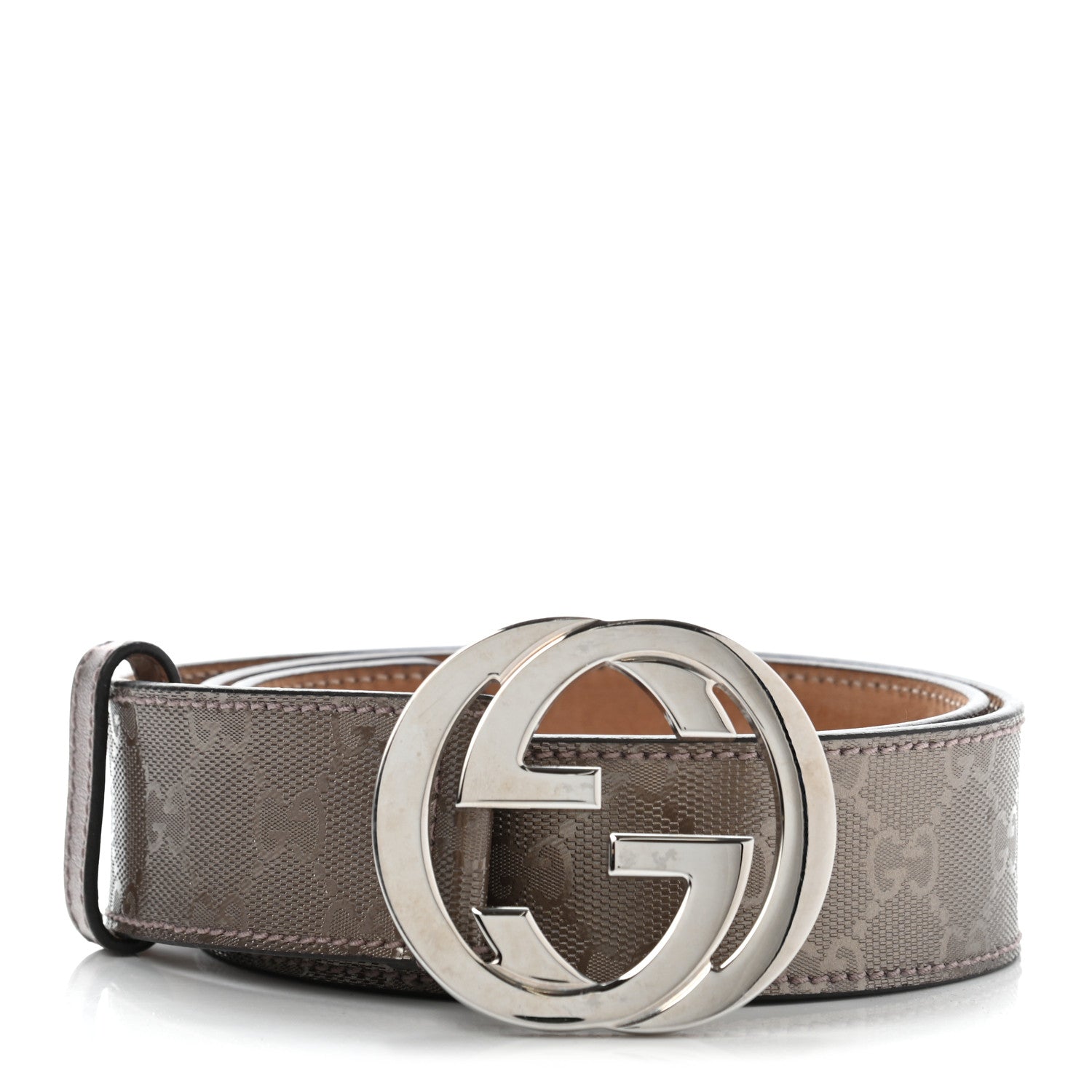 Gucci Imprime Monogram Interlocking G Belt 84 34 Mauve 1 of 8