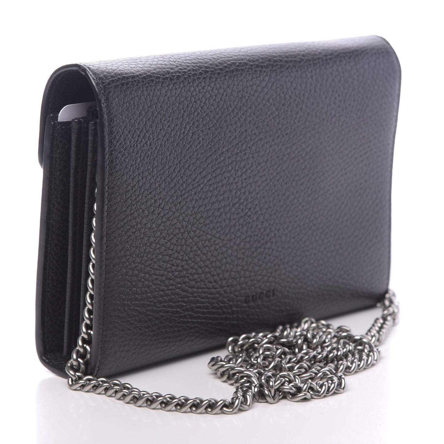 Calfskin Mini Dionysus Chain Wallet Black