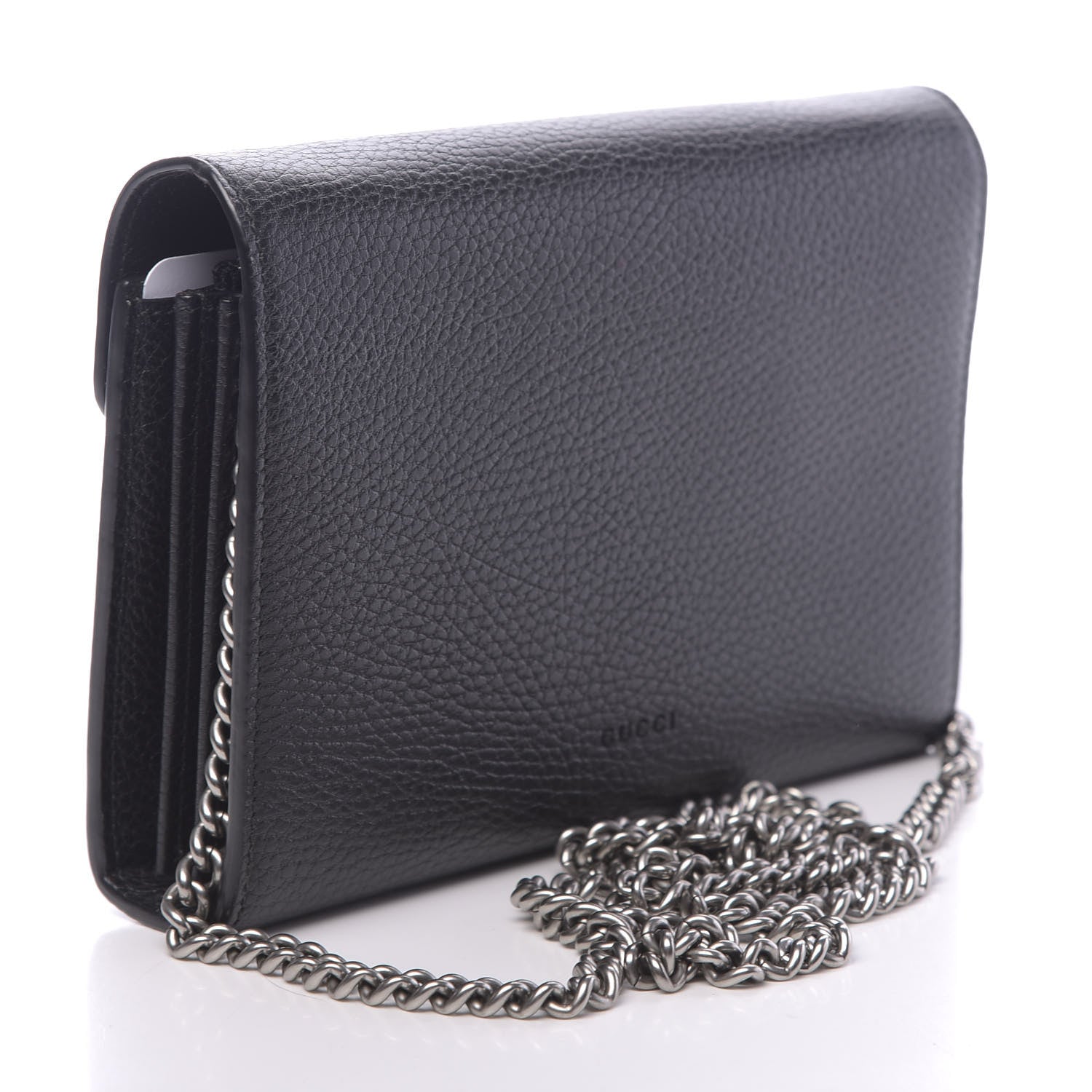 Gucci Calfskin Mini Dionysus Chain Wallet Black 3 of 11