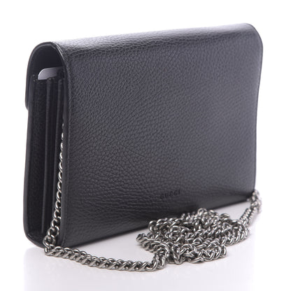 Gucci Calfskin Mini Dionysus Chain Wallet Black 3 of 11