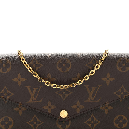 Louis Vuitton Monogram Pochette Felicie Chain Wallet Fuchsia 8 of 10