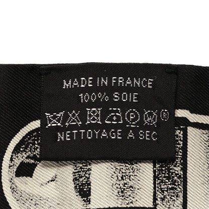 Hermes Silk Le Tresor De Medor Twilly Black White 3 of 4