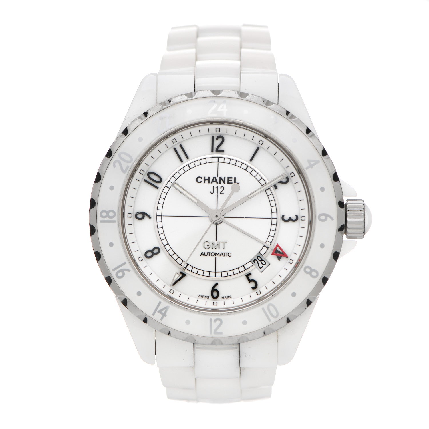 Chanel Stainless Steel Ceramic 41mm GMT J12 Automatic Watch White 1 of 4
