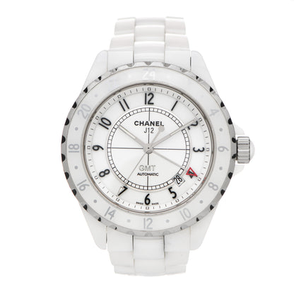 Chanel Stainless Steel Ceramic 41mm GMT J12 Automatic Watch White 1 of 4