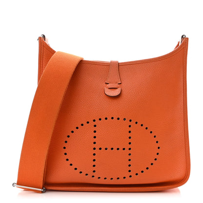 Hermes Taurillon Clemence Evelyne III PM Orange 1 of 11
