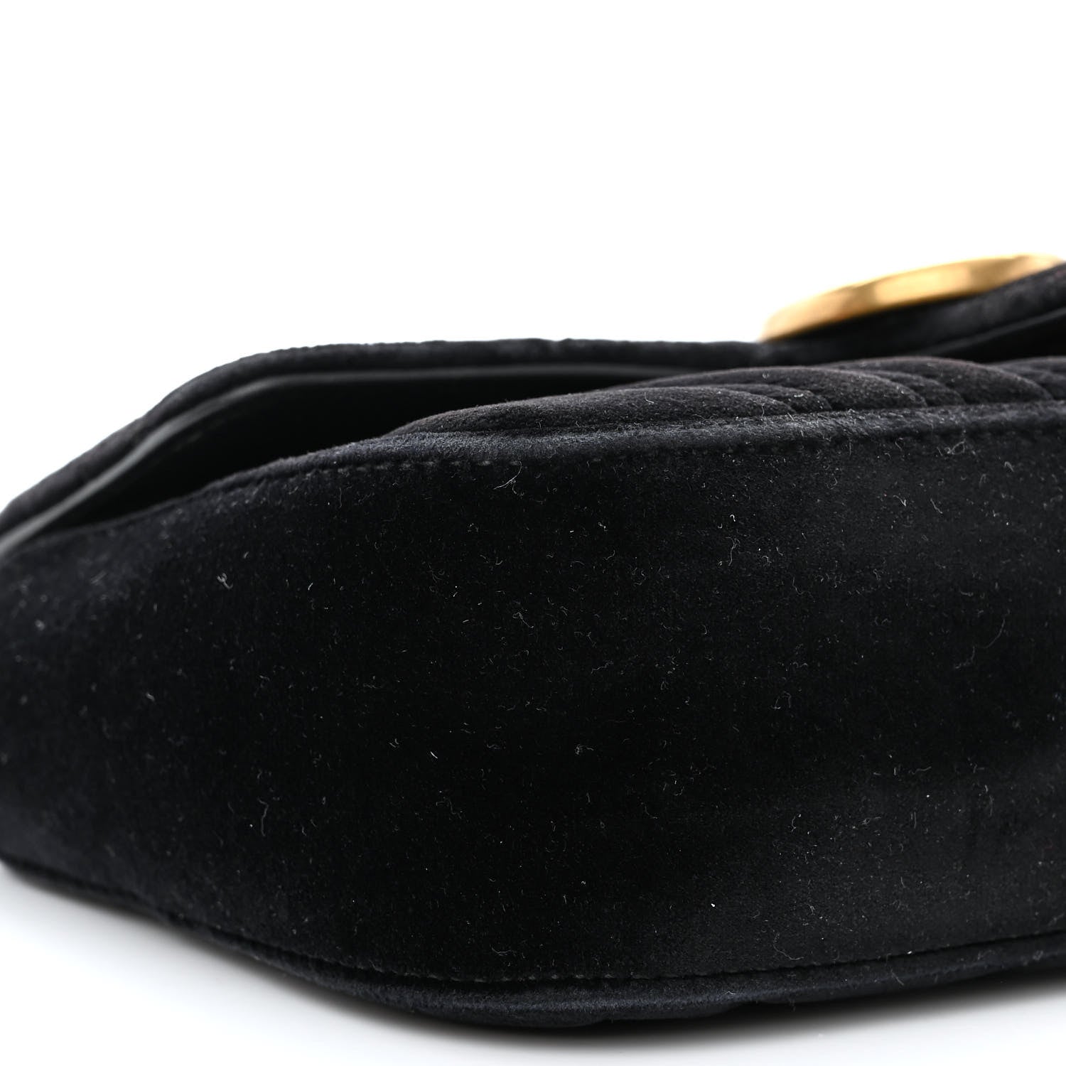Gucci Velvet Matelasse Mini GG Marmont Shoulder Bag Black 11 of 13