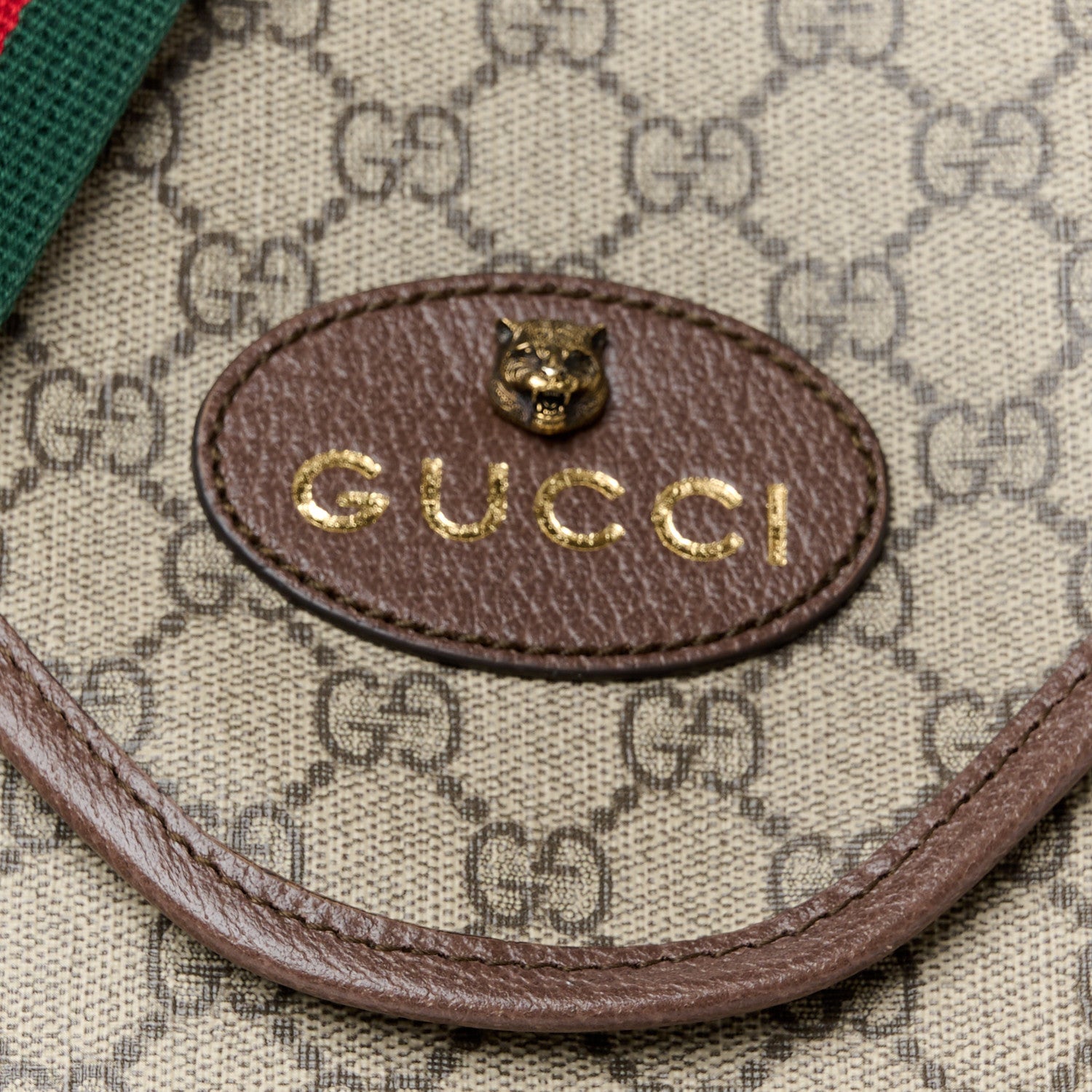 Gucci GG Supreme Monogram Web Medium Neo Vintage Flap Messenger Bag Beige New Acero 9 of 11