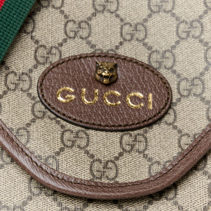 Gucci GG Supreme Monogram Web Medium Neo Vintage Flap Messenger Bag Beige New Acero 9 of 11