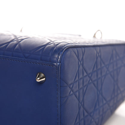 Christian Dior Lambskin Cannage Medium Lady Dior Blue 10 of 15