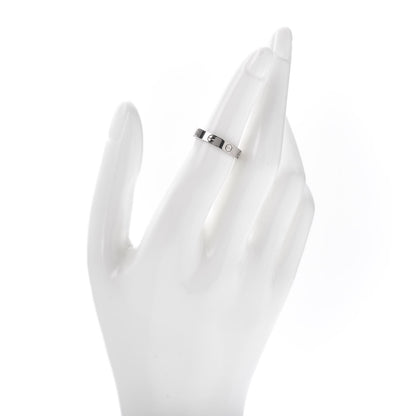 Cartier 18K White Gold 3.5mm LOVE Wedding Band Ring 50 5.25 2 of 4