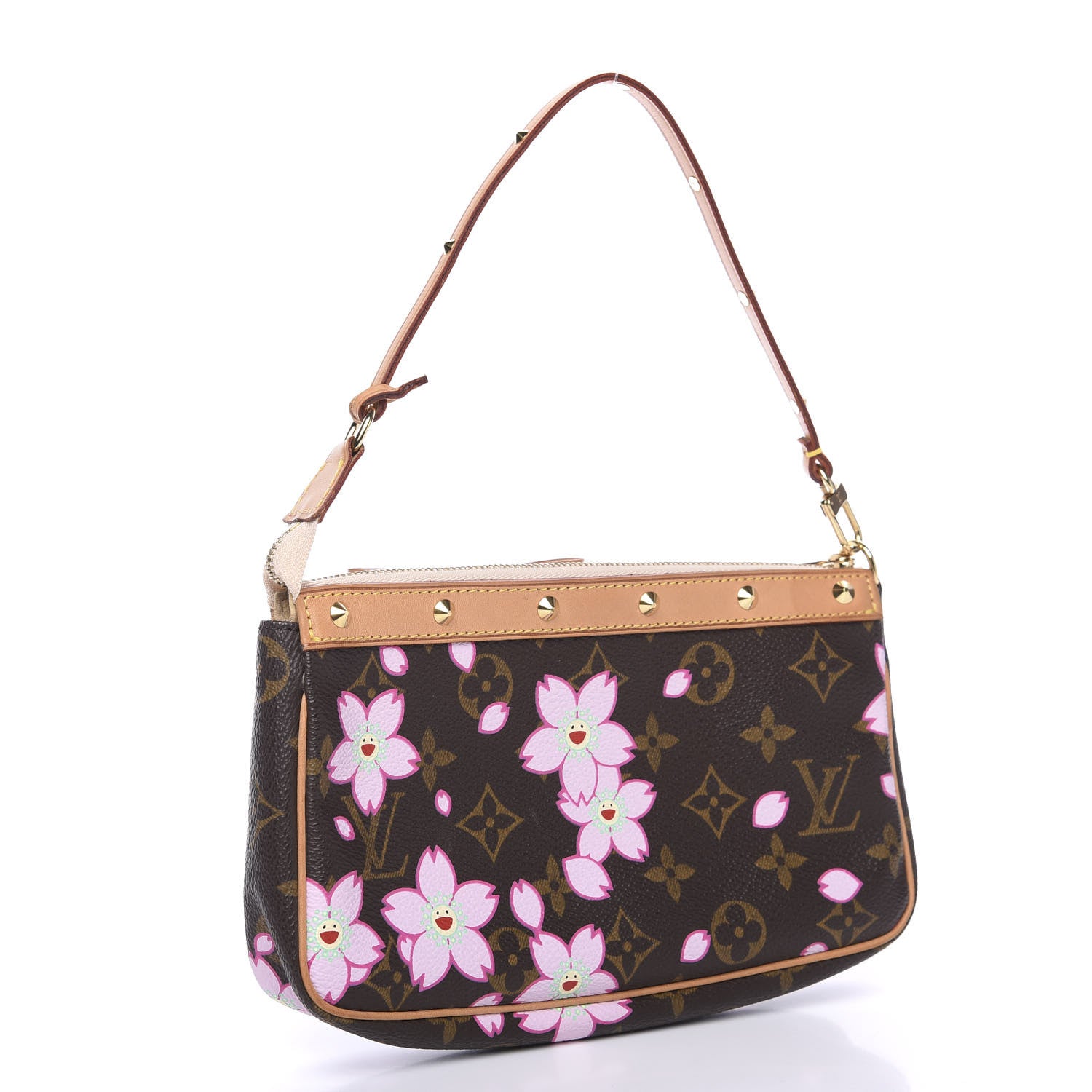 Louis Vuitton Monogram Cherry Blossom Pochette Accessories Brown 2 of 6