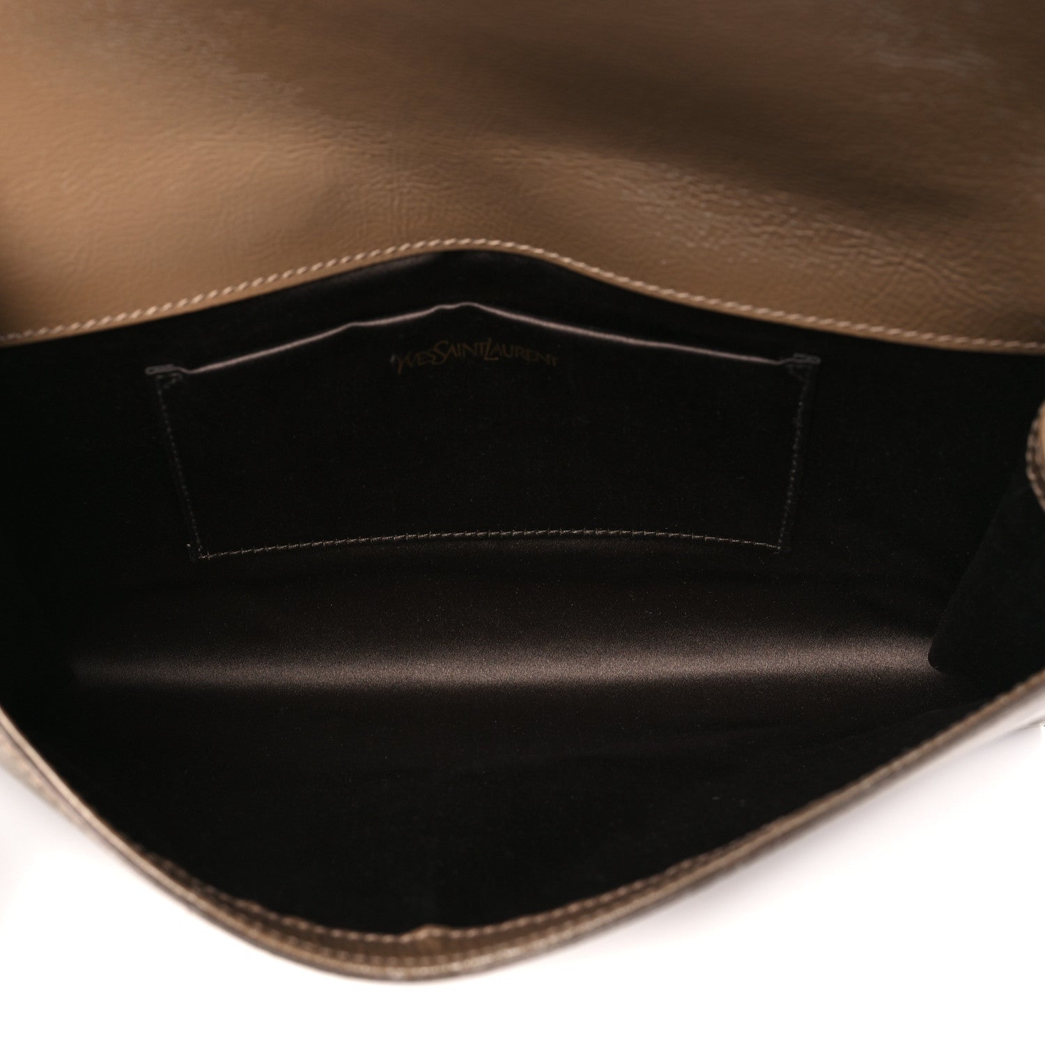 Saint Laurent Textured Patent Calfskin Monogram Large Belle De Jour Clutch Nude 5 of 9