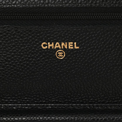 Chanel Caviar Quilted Wallet On Chain WOC Black 5 of 11
