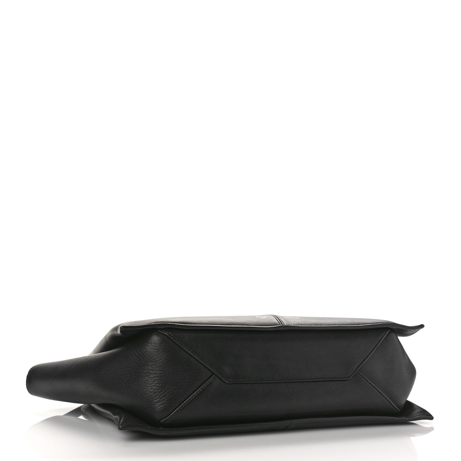 Celine Supple Natural Calfskin Medium Tri-Fold Bag Black 4 of 11