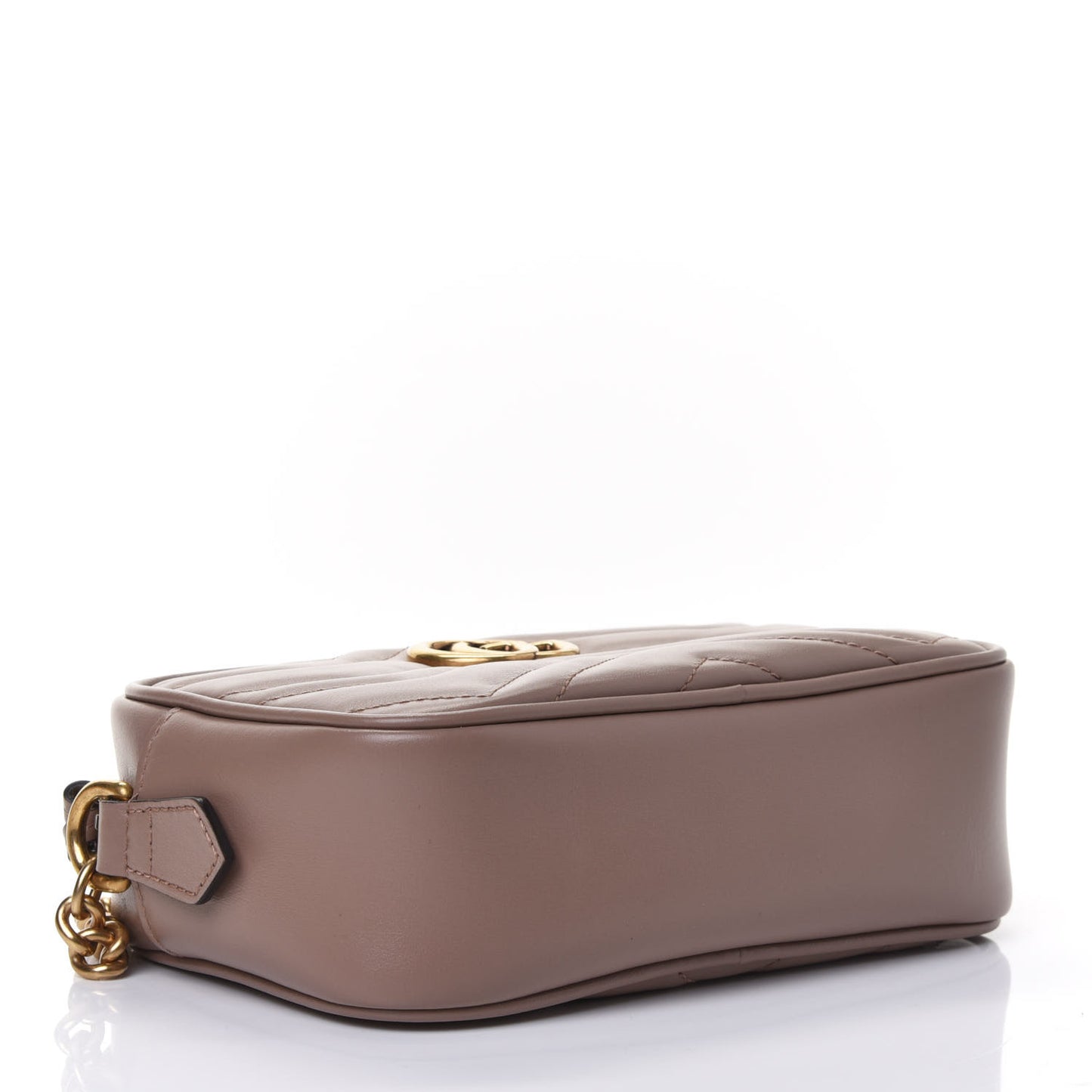 Calfskin Matelasse Mini GG Marmont Chain Shoulder Bag Porcelain Rose