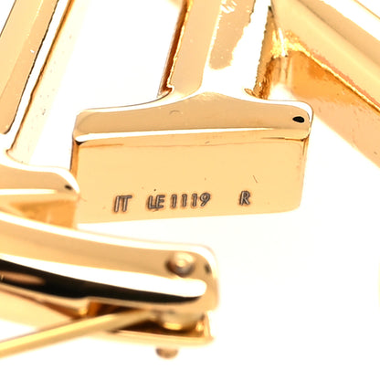 Louis Vuitton Metal Louise Hoop Earrings Gold 4 of 4