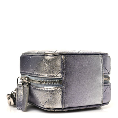 Chanel Gradient Metallic Lambskin Quilted Like A Wallet Clutch With Chain Silver Purple 4 of 13