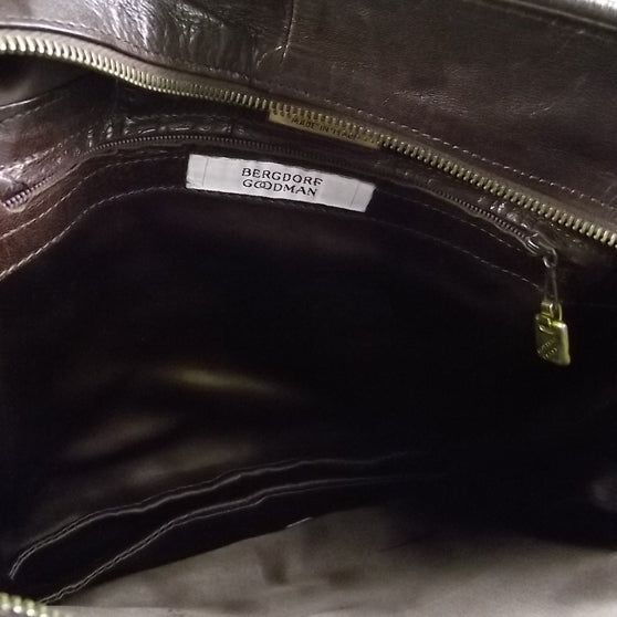 Vintage Leather Shoulder Bag Brown