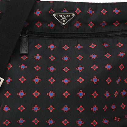 Prada Tessuto Stampato Nylon Flat Messenger Bag Black 7 of 9