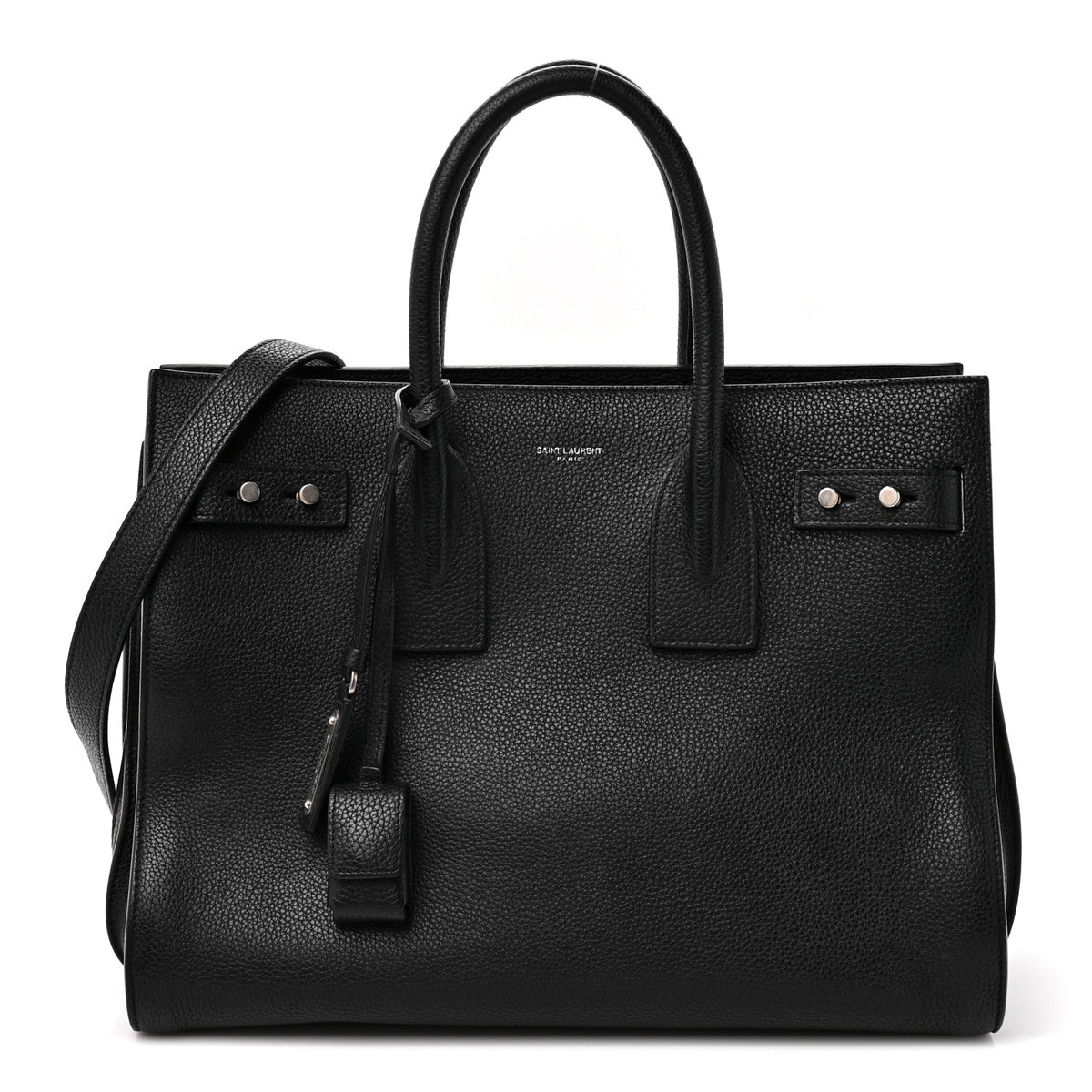 Grained Calfskin Small Supple Sac De Jour Black