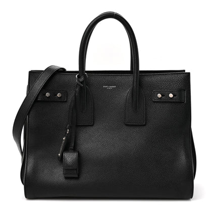 Saint Laurent Grained Calfskin Small Supple Sac De Jour Black 1 of 11