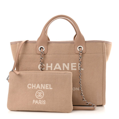 Chanel Mixed Fibers Small Deauville Tote Beige 3 of 12