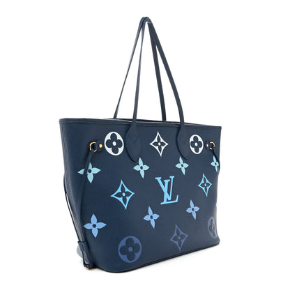 Louis Vuitton Empreinte Monogram Giant Neverfull MM Degrade Bleu 4 of 14