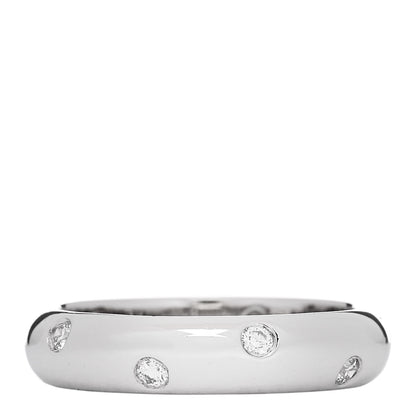Tiffany Platinum Diamond 4mm Etoile Band Ring 52 6 3 of 5