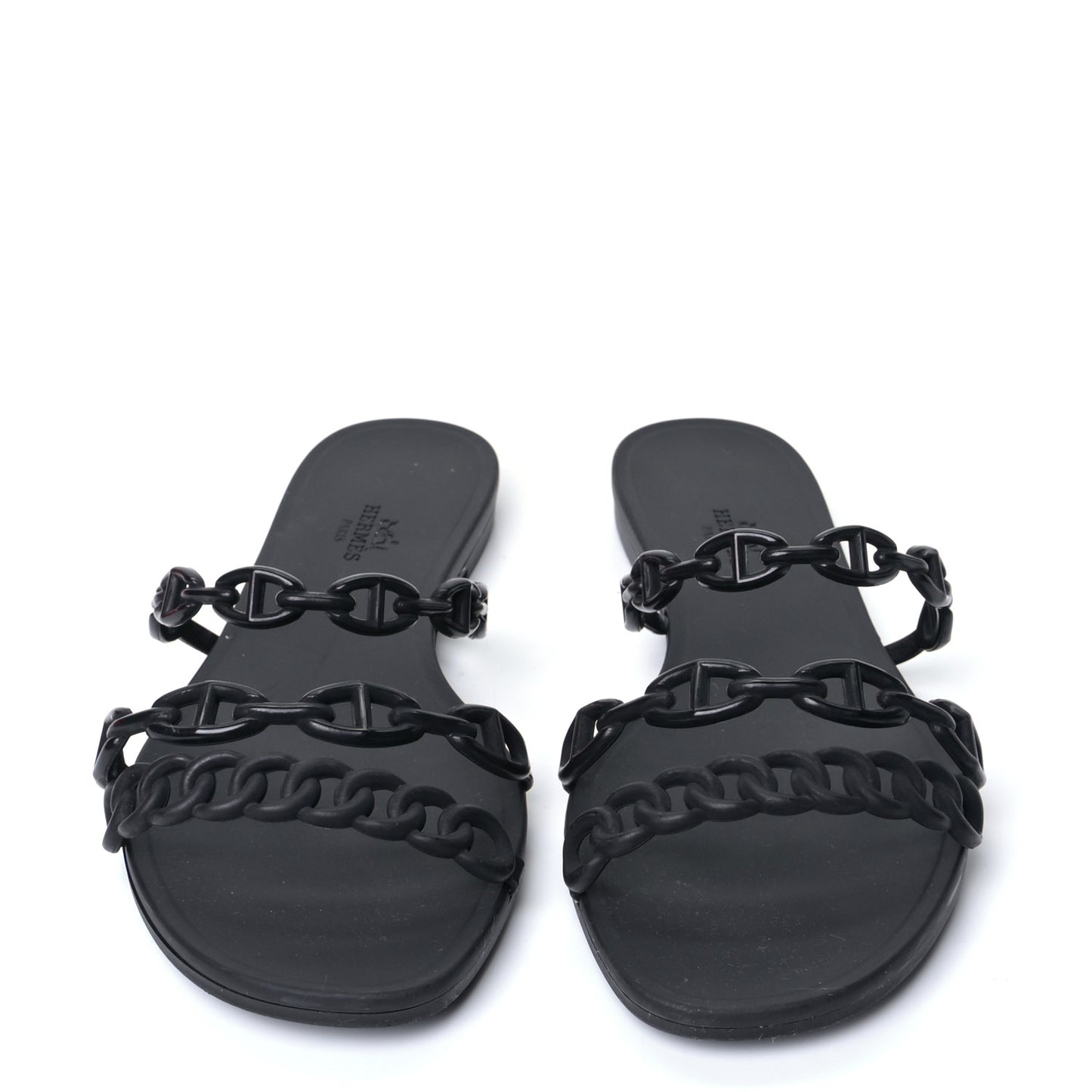Rubber Chaine d'Ancre Rivage Sandals 39 Black