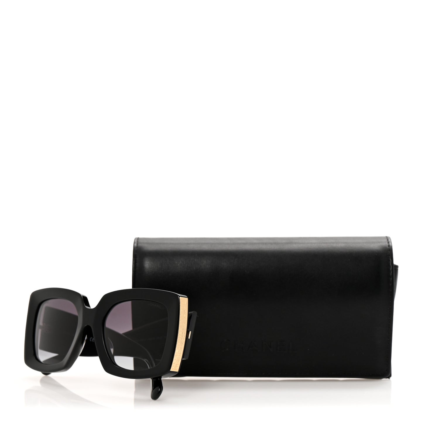 Acetate Rectangle Sunglasses 5435 Black