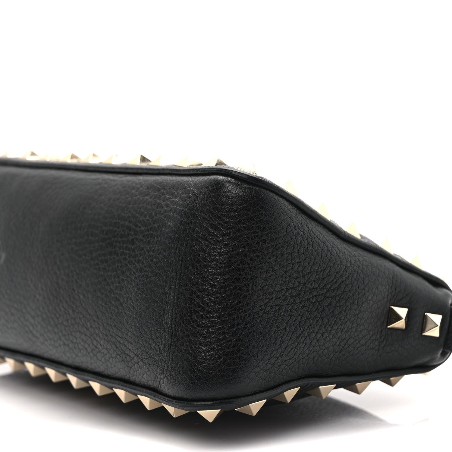 Valentino Garavani Pebbled Calfskin Small Rockstud Flip Lock Shoulder Bag Black 7 of 7
