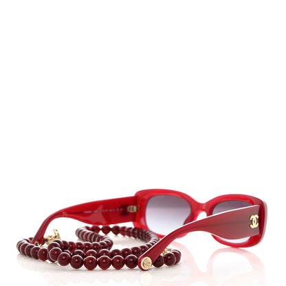 Chanel Acetate Rectangle Sunglasses 5488 Bordeaux 4 of 8