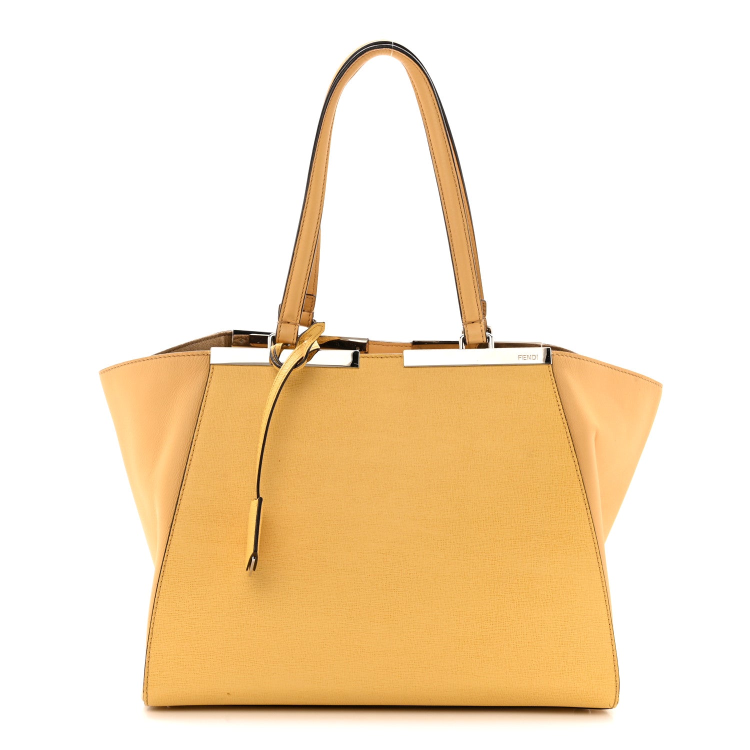 Fendi Vitello Elite Flamingo Large 3Jours Tote Giallo Alchemy 1 of 16