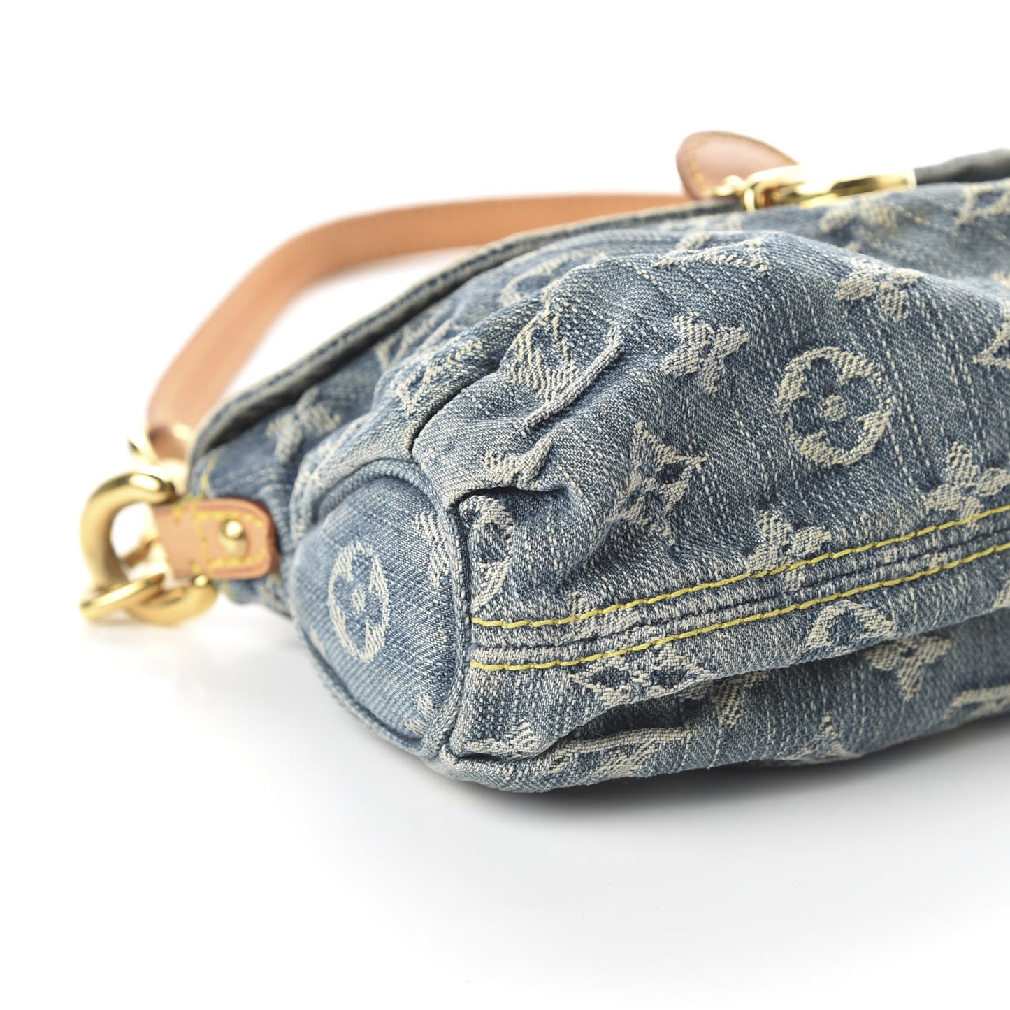 Monogram Denim Mini Pleaty Blue