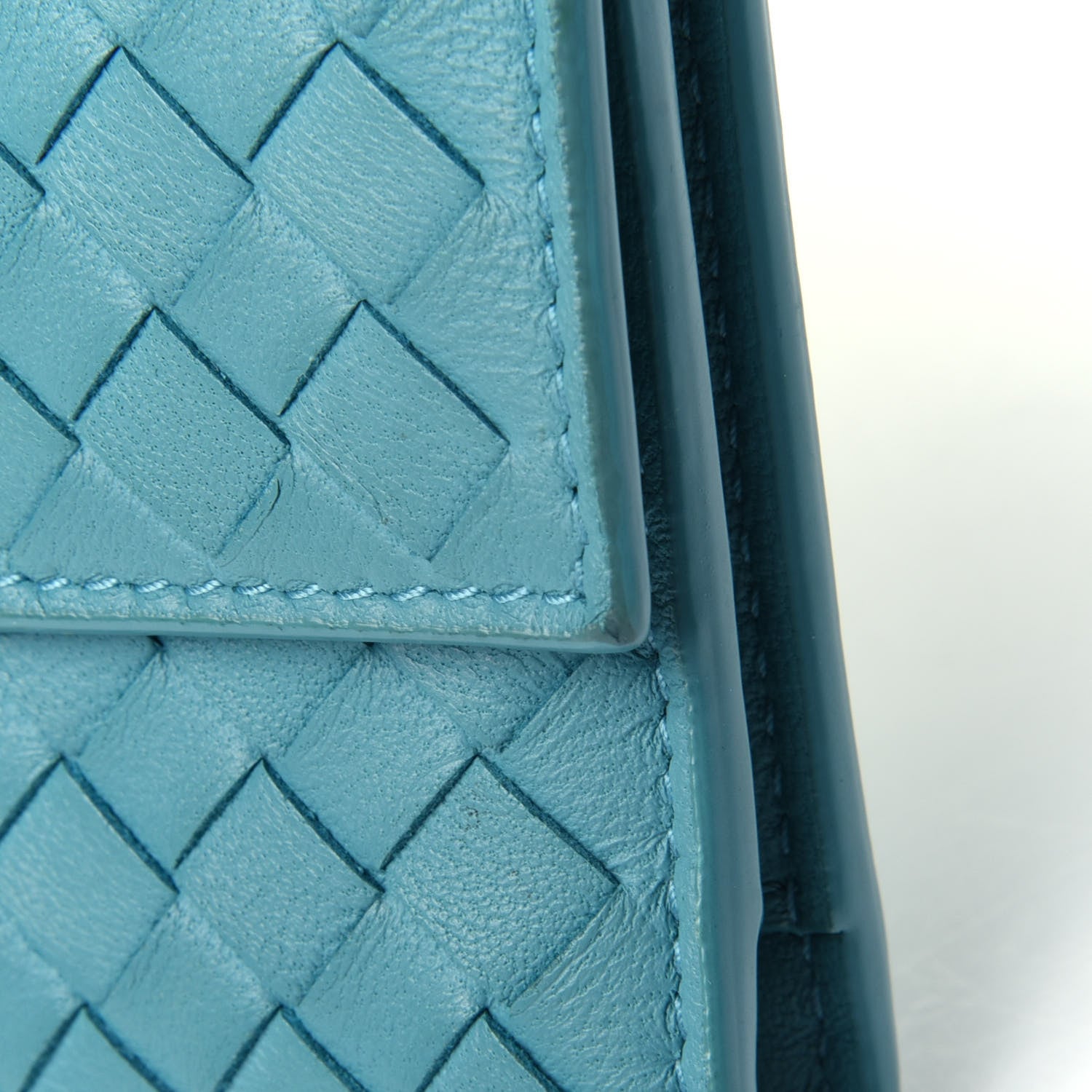 Bottega Veneta Nappa Intrecciato Trifold Wallet Lagoon 4 of 4