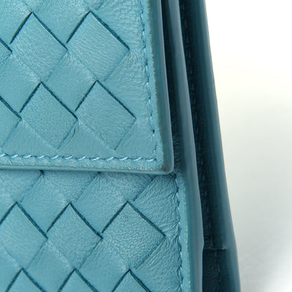 Bottega Veneta Nappa Intrecciato Trifold Wallet Lagoon 4 of 4