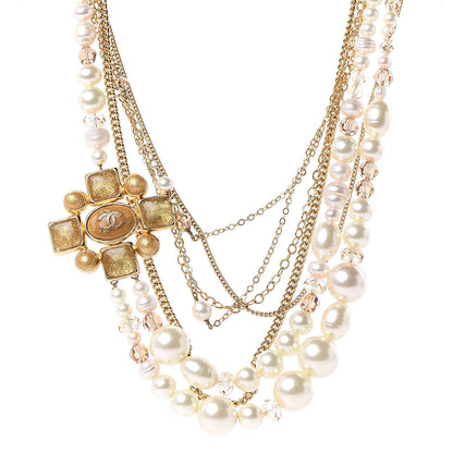 Chanel Glass Pearl Gripoix Necklace 1 of 5