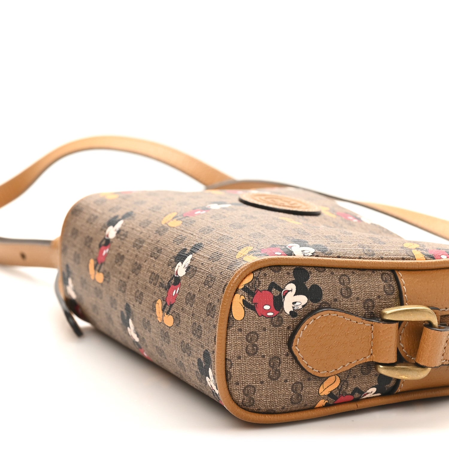 Gucci X DISNEY Mini Vintage GG Supreme Monogram Mickey Mouse Shoulder Bag Beige Vintage Sun Oil 10 of 10