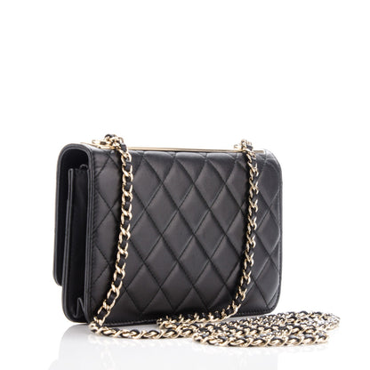 Chanel Lambskin Quilted Trendy CC Wallet On Chain WOC Black 3 of 10