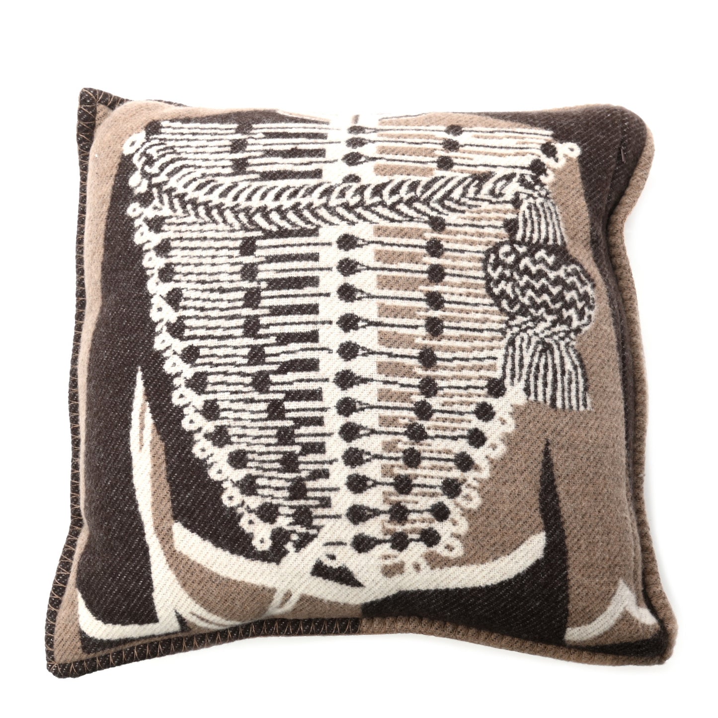 Wool Cashmere Brandebourgs Pillow Ecorce