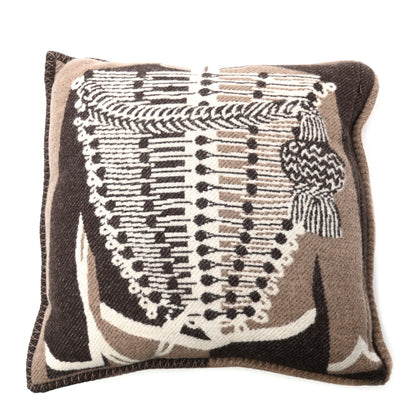Hermes Wool Cashmere Brandebourgs Pillow Ecorce 2 of 3