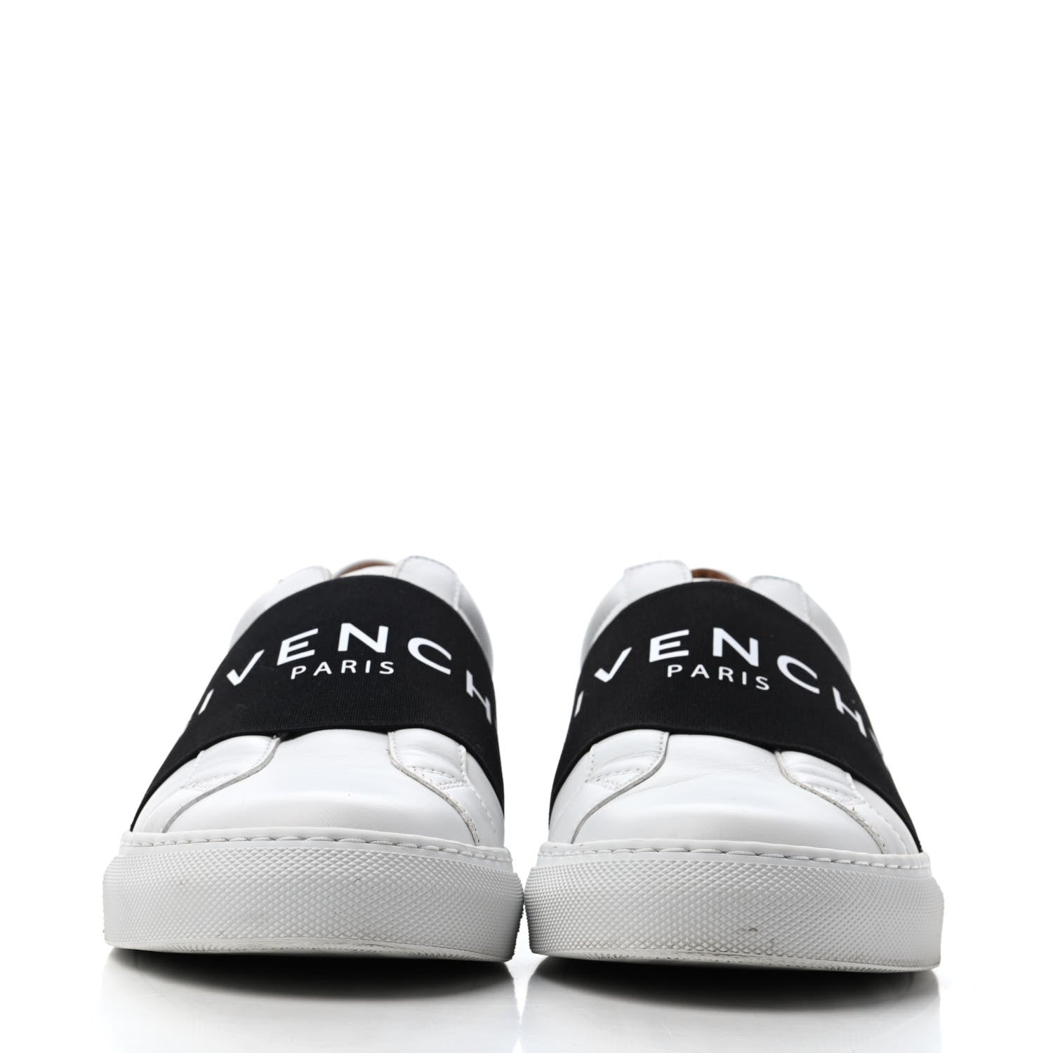 Givenchy Calfskin Band Logo Womens Urban Street Sneakers 38 White Black 2 of 4