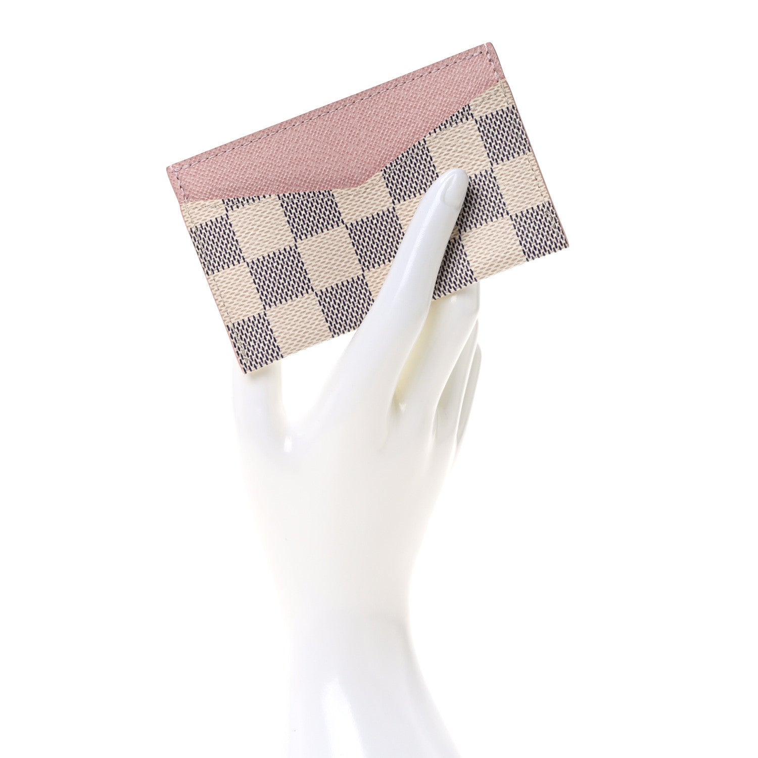 Louis Vuitton Damier Azur Daily Card Holder Rose Ballerine 2 of 7