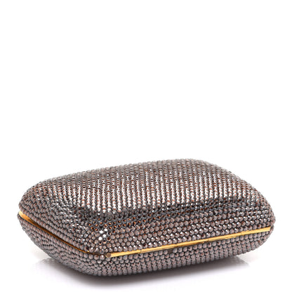 Judith Leiber Swarovski Crystal Minaudiere Clutch Purple Gold 4 of 7