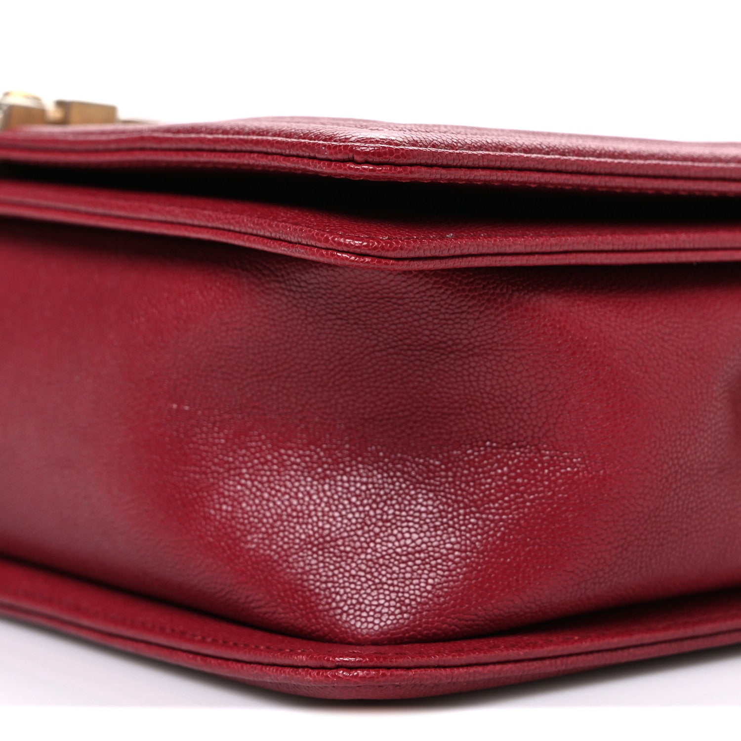 Chanel Caviar Chevron Quilted New Medium Boy Flap Red 10 of 10